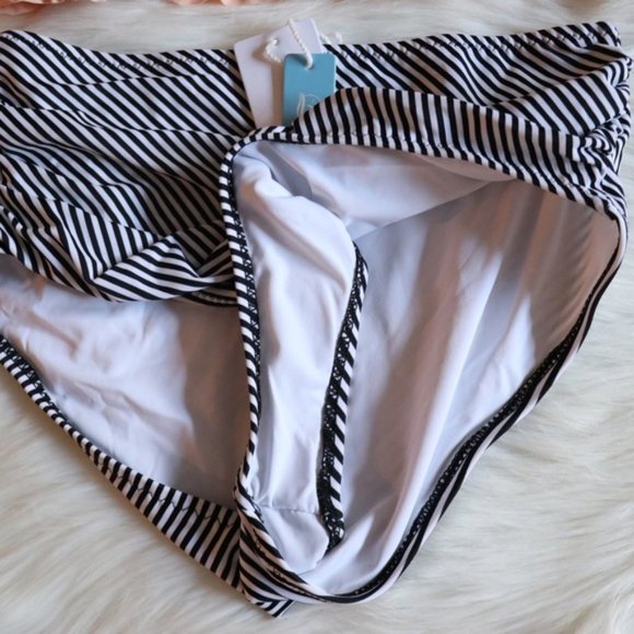 Ruffled Bandeau High Waisted-Two Piece Bikini Set - Picture 5 of 9